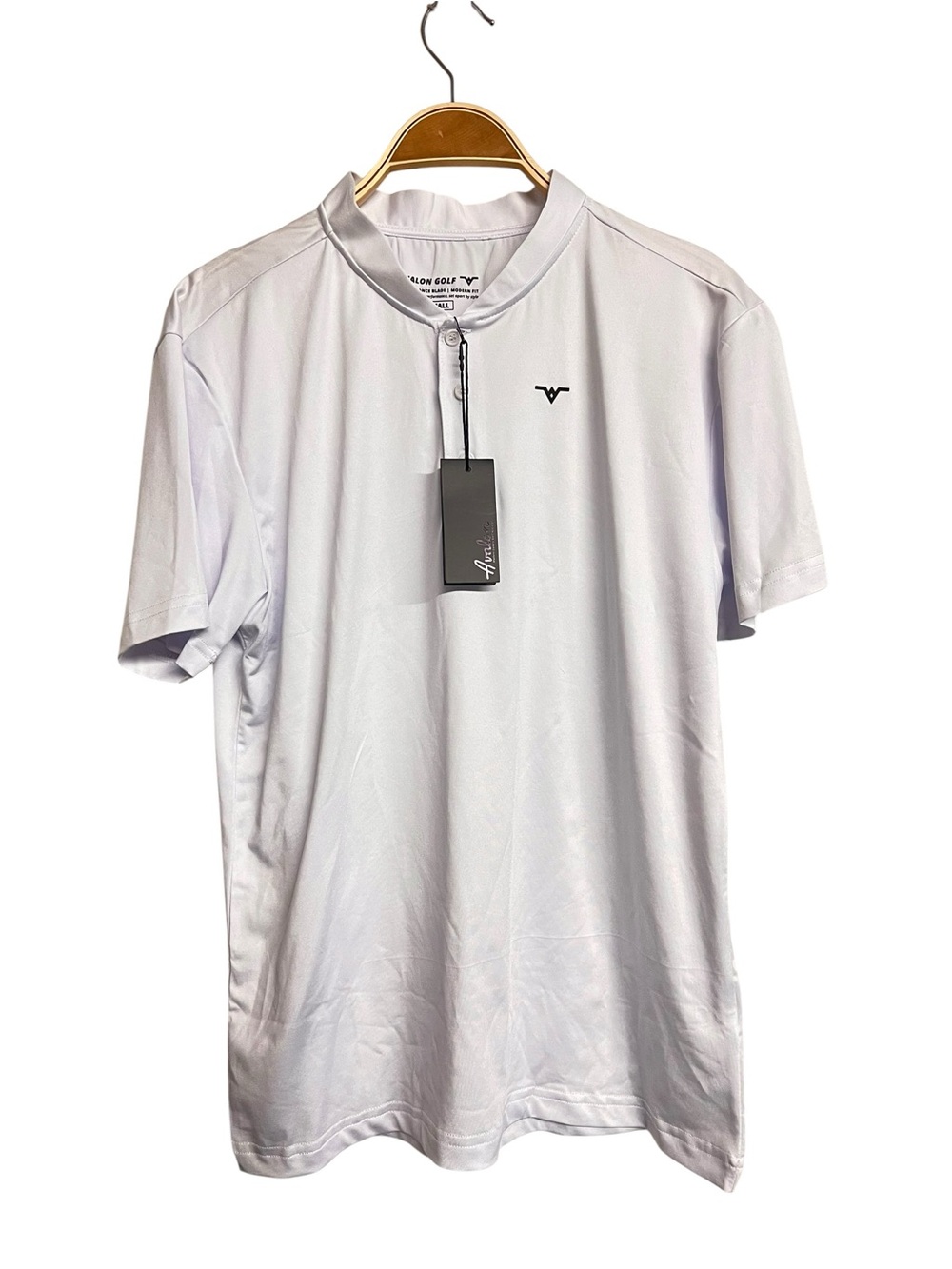 New Mens Avalon Golf Performance Blade White Polo Shirt Small